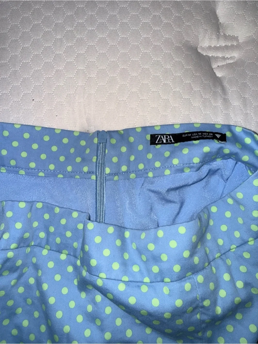 28. Zara Blue Polka Dot A-Line Skirt